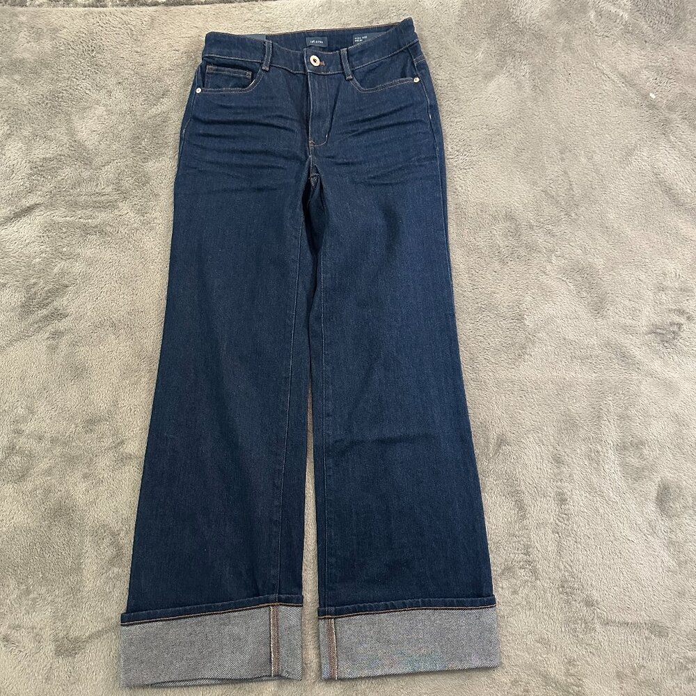 NWT J. Jill Wide Leg High Rise Cuffed Jeans Women's size 2